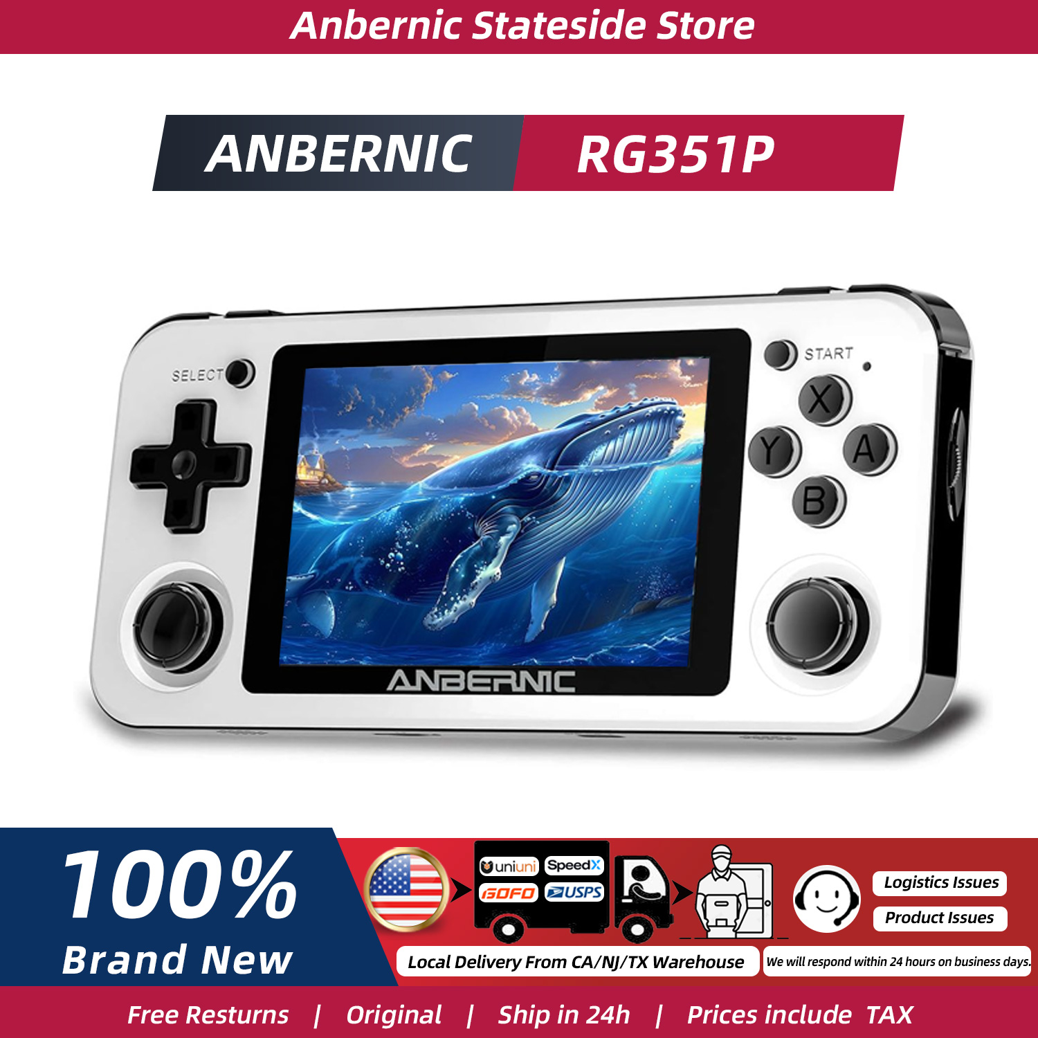 Retro Gaming Kiosk - ANBERNIC RG351P ハンドヘルドレトロゲーム機 3.5インチIPSスクリーン 64GB TFカード