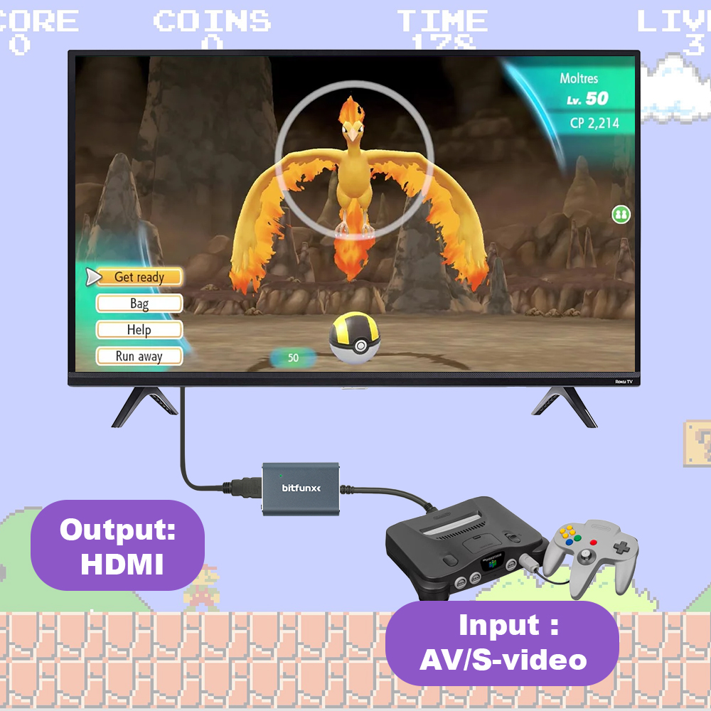 Bitfunx 720P Svideo/AV to HDMI - Retro Gaming Kiosk のレビューと価格