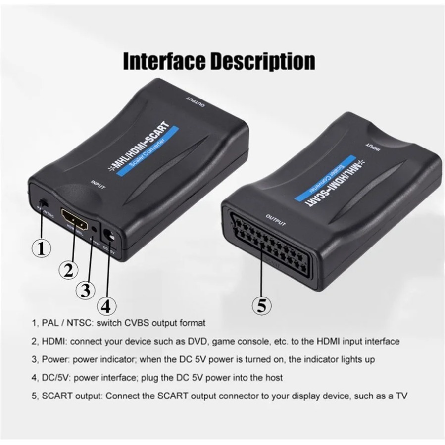 1080P HDMI対応 Scartスケーラーコンバーター  - Scart To Hdmi のレビューと価格